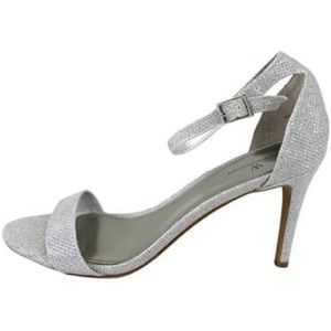 💐 NWT WORTHINGTON sparkly shiny silver heel pumps